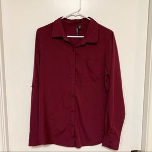 Button Down Shirt Magenta Medium